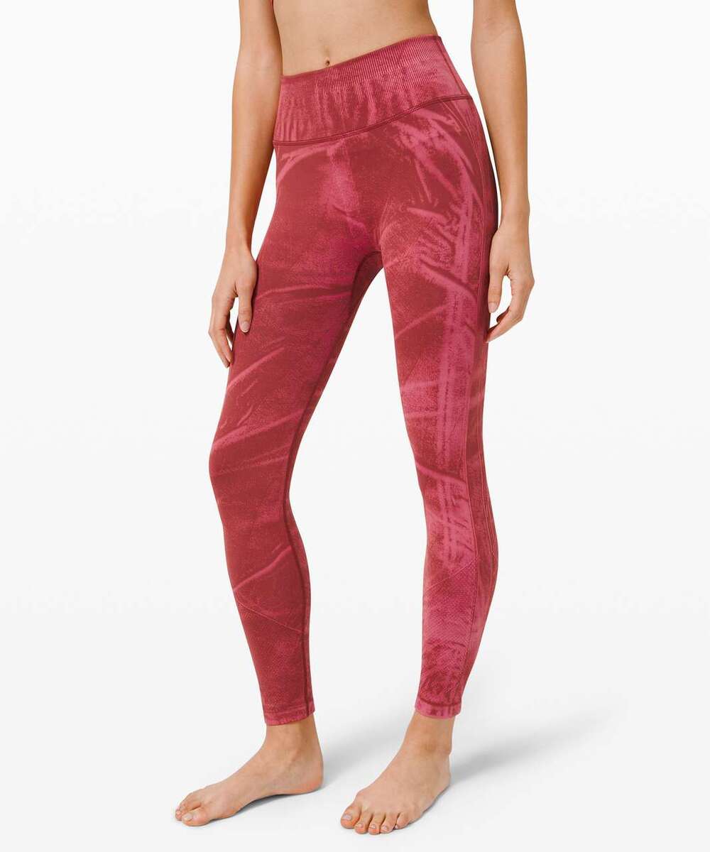 Lululemon Ebb to Street Tight Wash Stone Wash Chianti High Rise Legging Pant